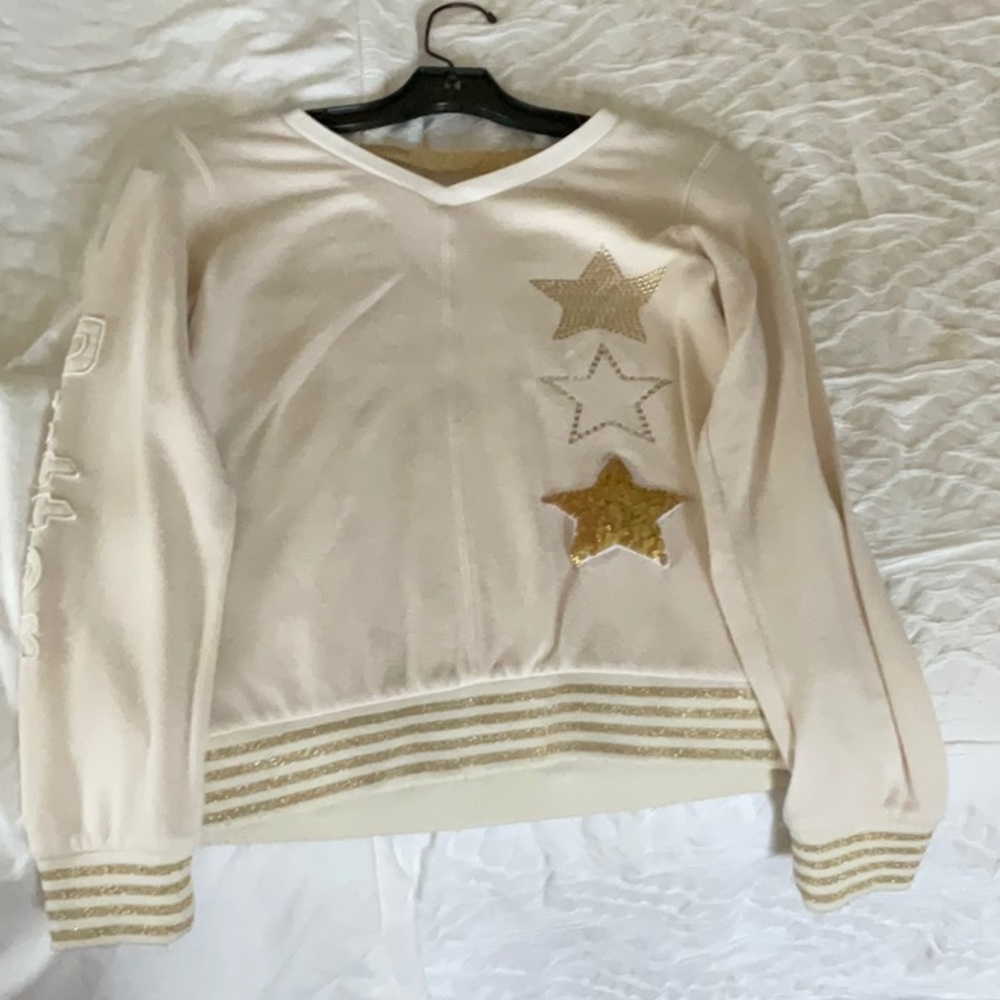 Butter Sweatshirt with Gold Stars
